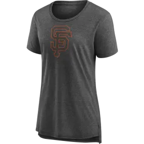 AllSeasonWear Women's Giants Triblend Logo Short Sleeve
