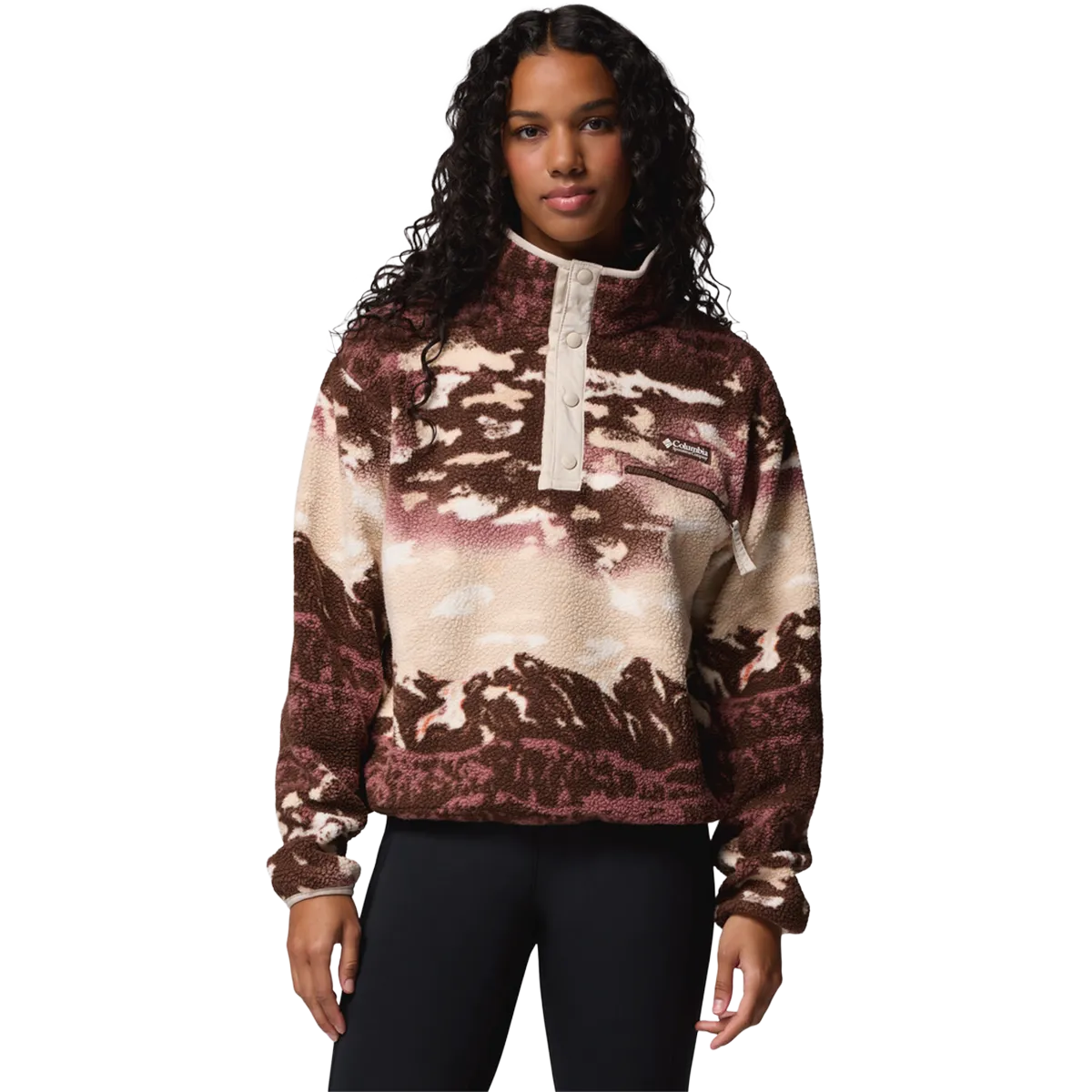 Antiperspirant Women's Helvetia II Printed Crop 1/2 Snap Pullover