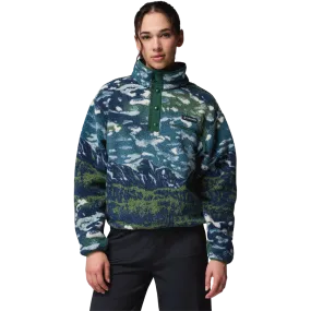 Windproof Closure Women's Helvetia II Printed Crop 1/2 Snap Pullover