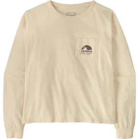 Women's Long Sleeve Applied Imagination Easy-Cut Organic Pocket T-Shirt Quick Fit Comfort All-Day Comfort Wear