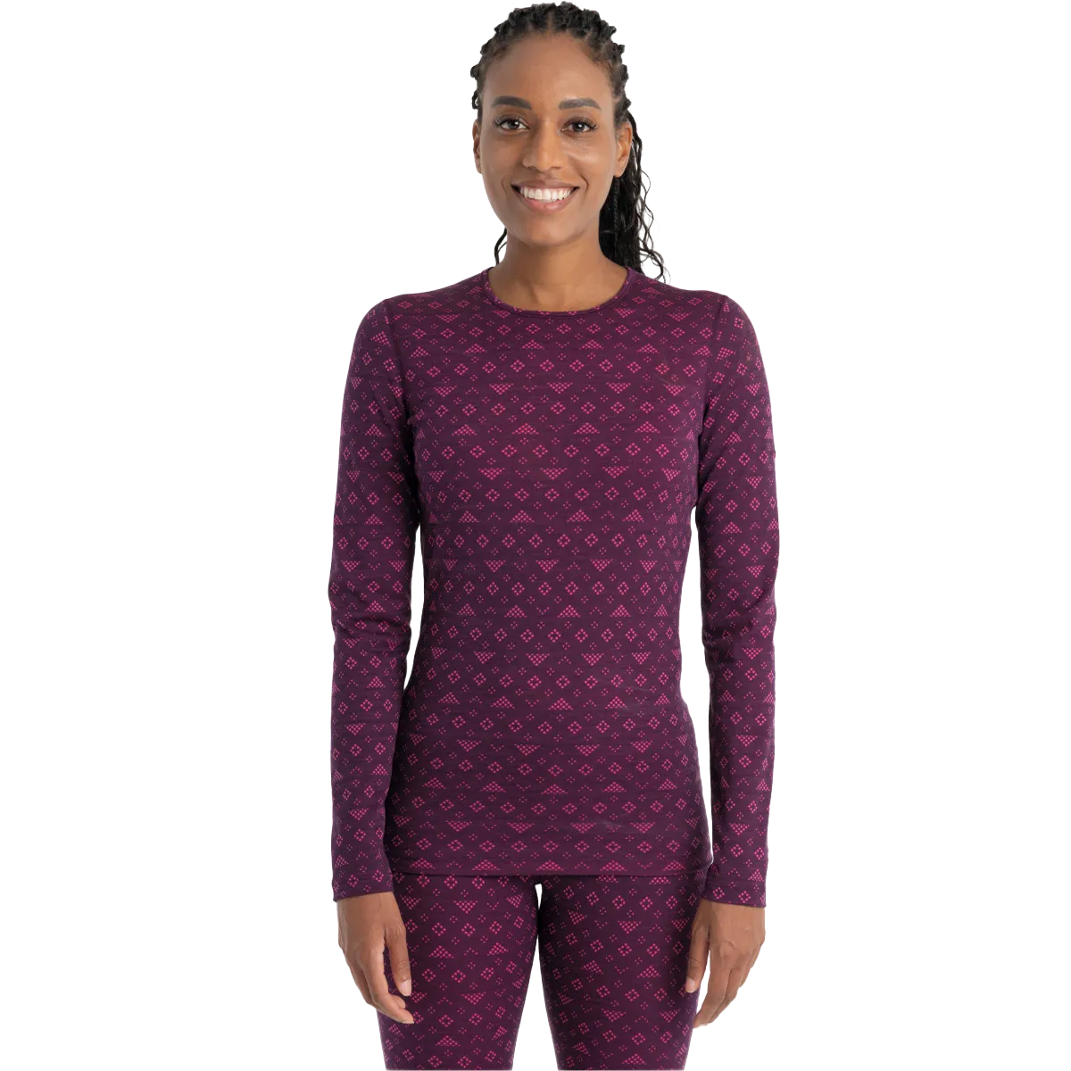 Women's Merino 200 Oasis LS Crewe First Snow Dynamic Flex Fabric