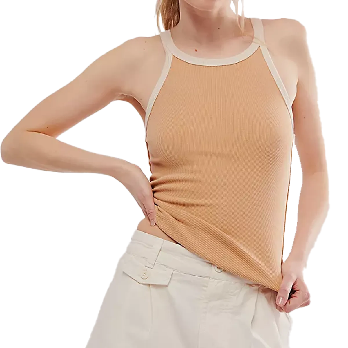 Women's Only 1 Ringer Tank Durable Colorfast Finish Airflow Ventilation