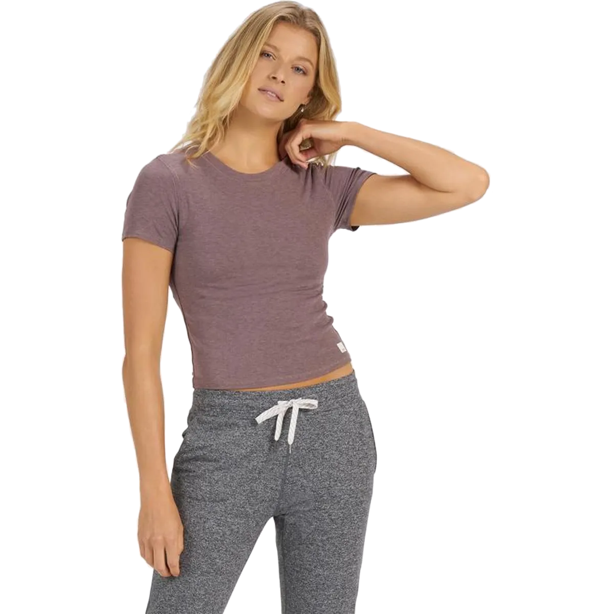 Easy Care Material Chic Fashion Women's  Pose Fitted Tee
