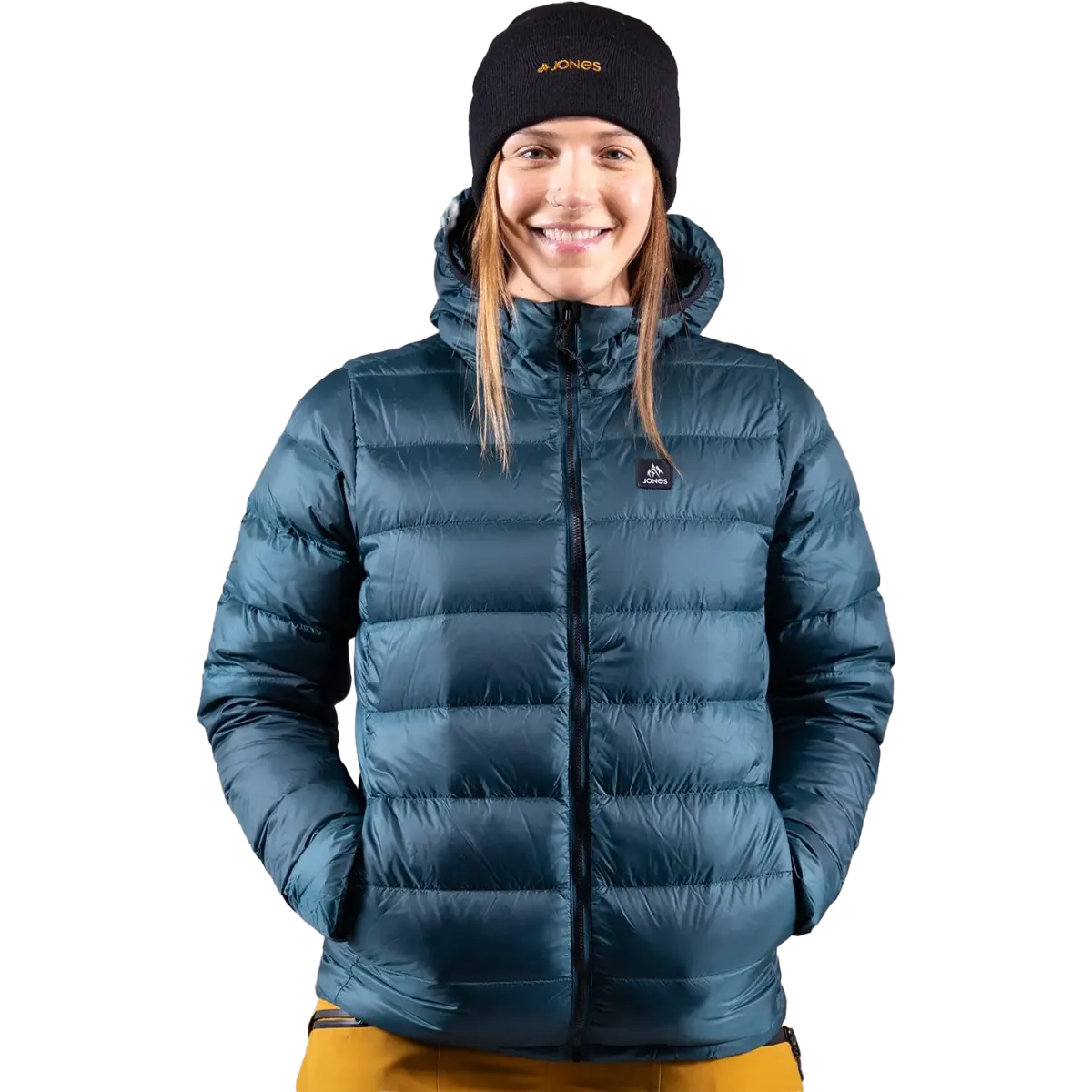 Ribbed Cuffs Women's Re-Up Down Recycled Hoody