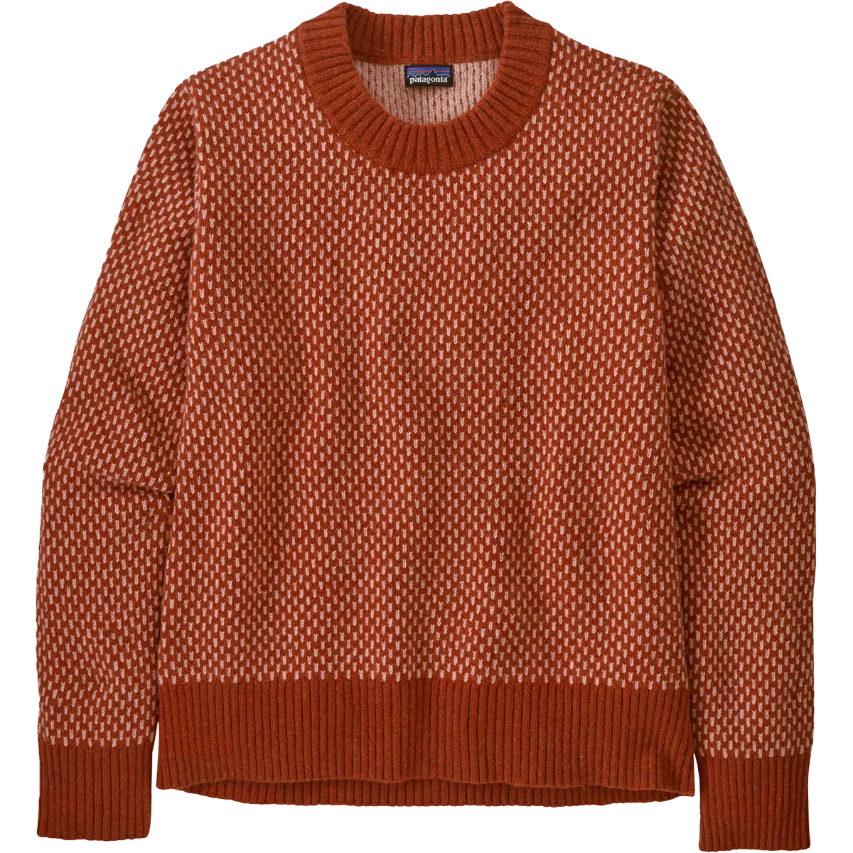 Earth Tones windproof Women's Recycled Wool-Blend Crewneck Sweater