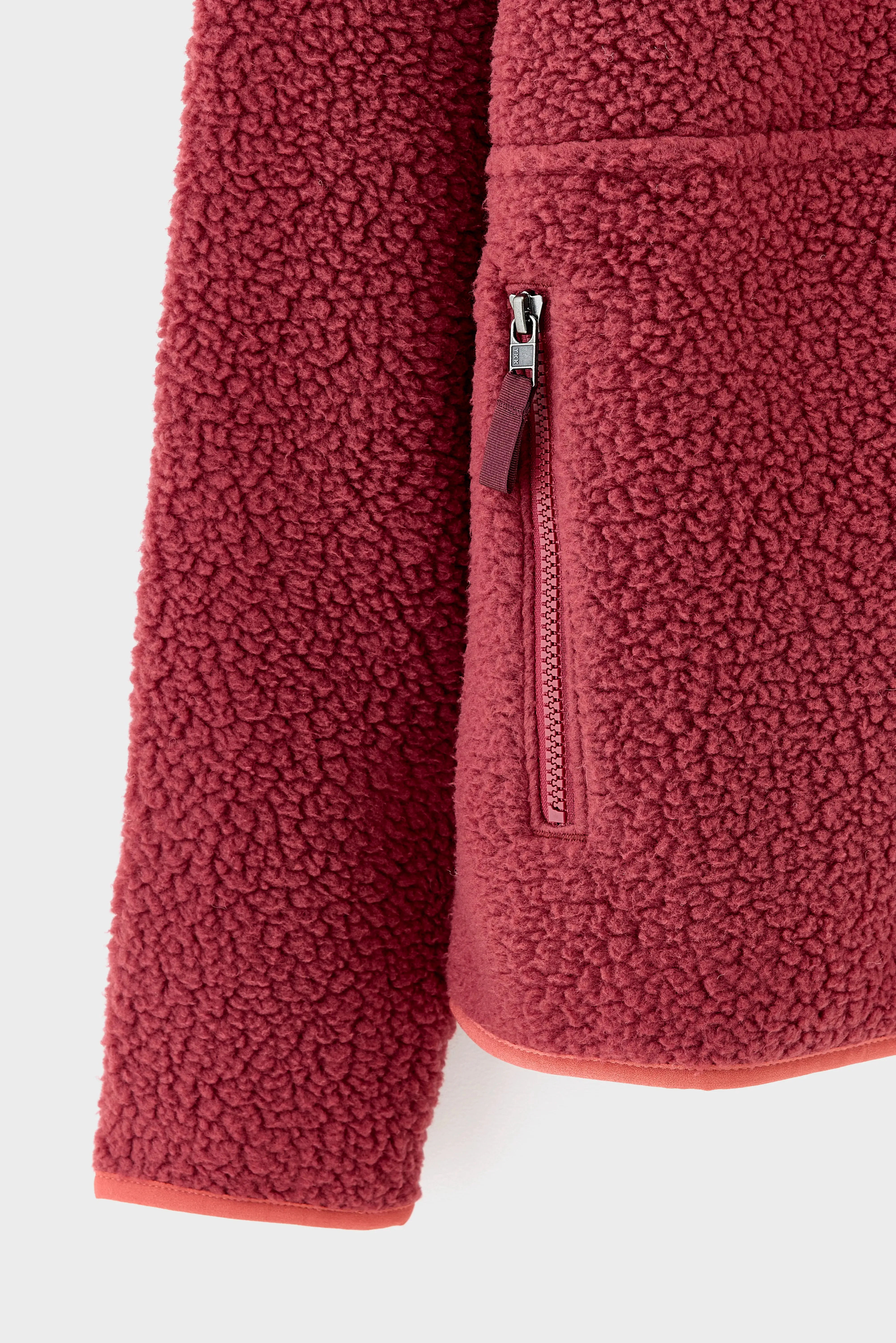 Comfortable Women's Retro Pile Marsupial Pullover  (252 / W / RED)