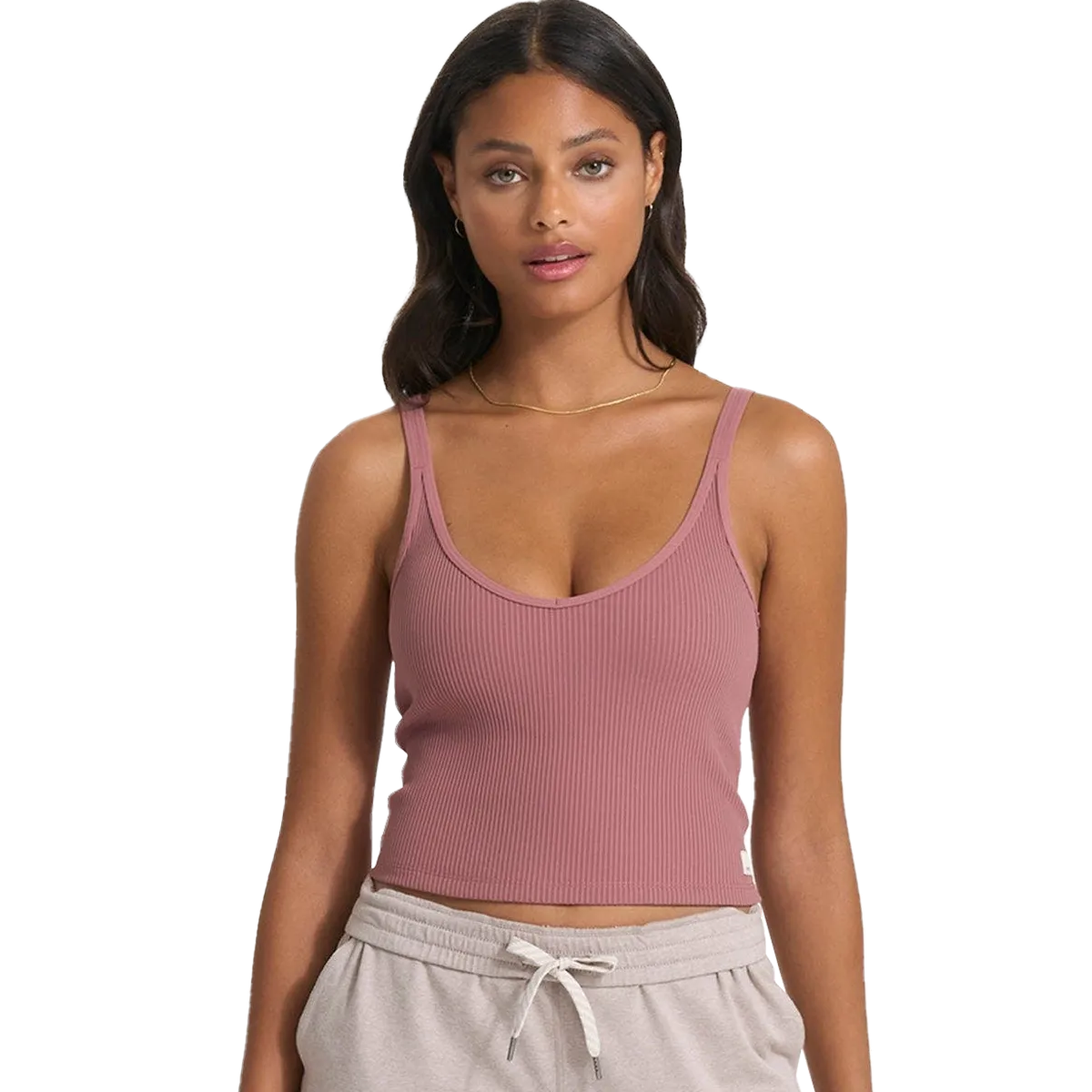 Sporty Comfort Wear Women's Rib Crop Tank