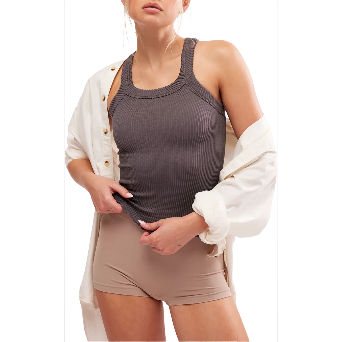 Quick Drying Women's Ribbed Seamless Tank