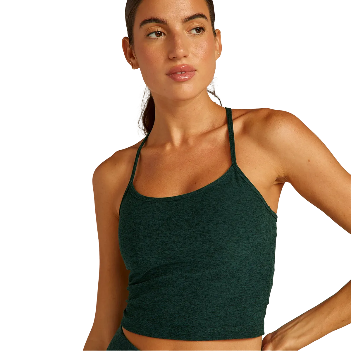 Trendy Vibes Women's Spacedye Slim Racerback Cropped Tank