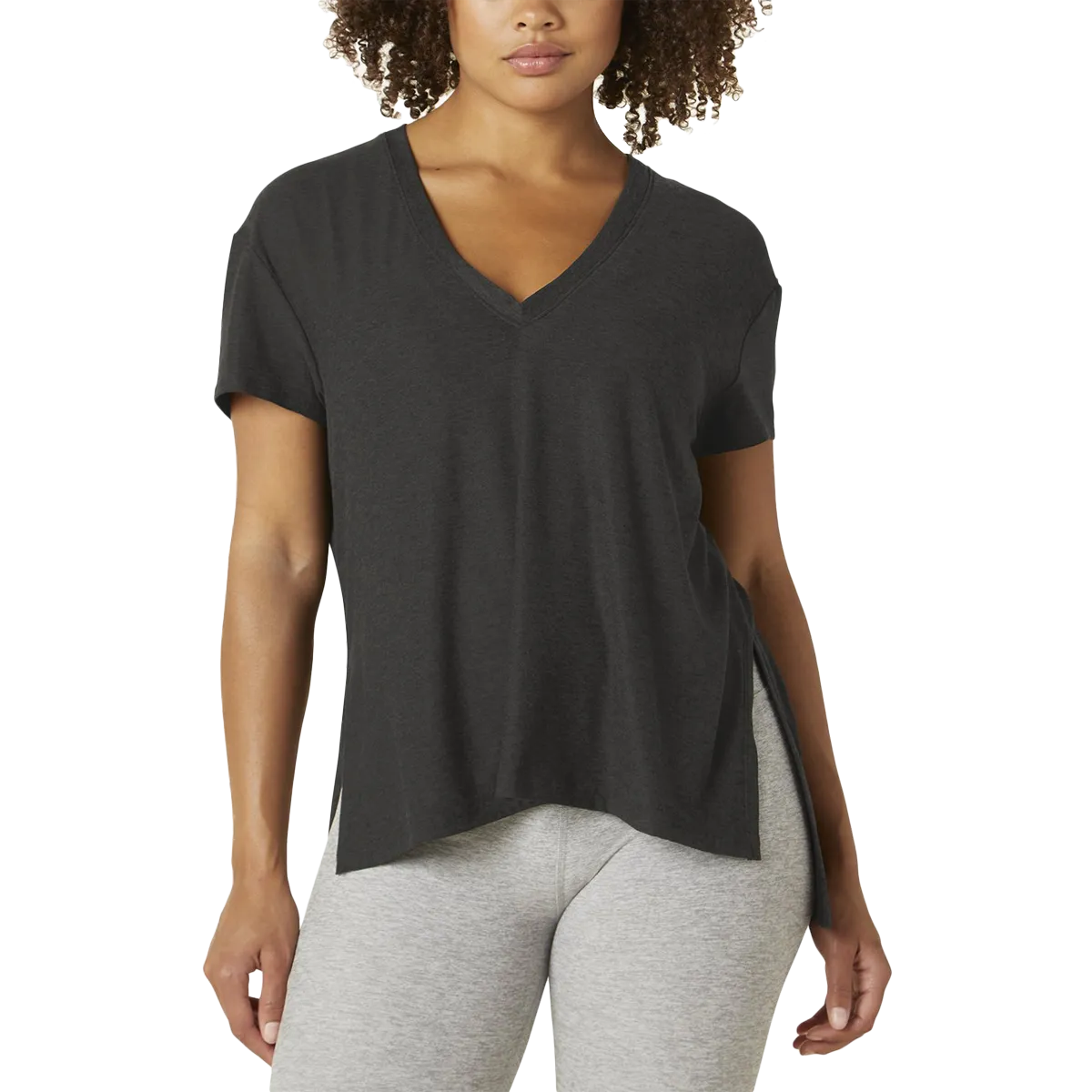 Women's Split Up Long Tee Ethically Sourced Cotton Sleek Fit
