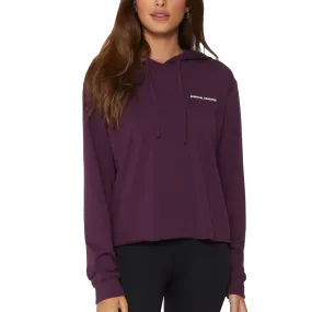 Customer Satisfaction Drawstring Hood Women's Vintage Terry Crop Hoodie