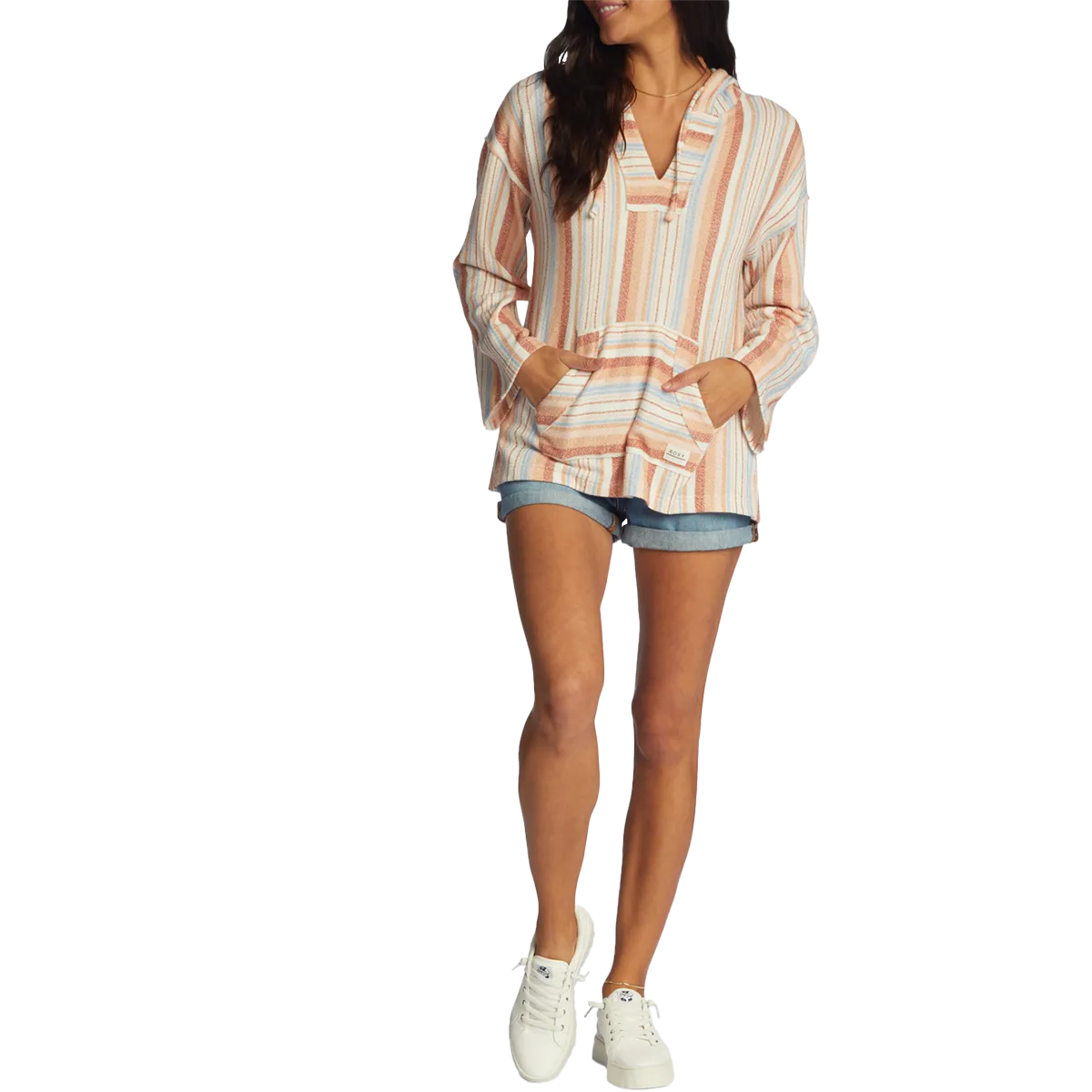 Women's Waves and Rays Hoodie product brand name recognition goes with jeans