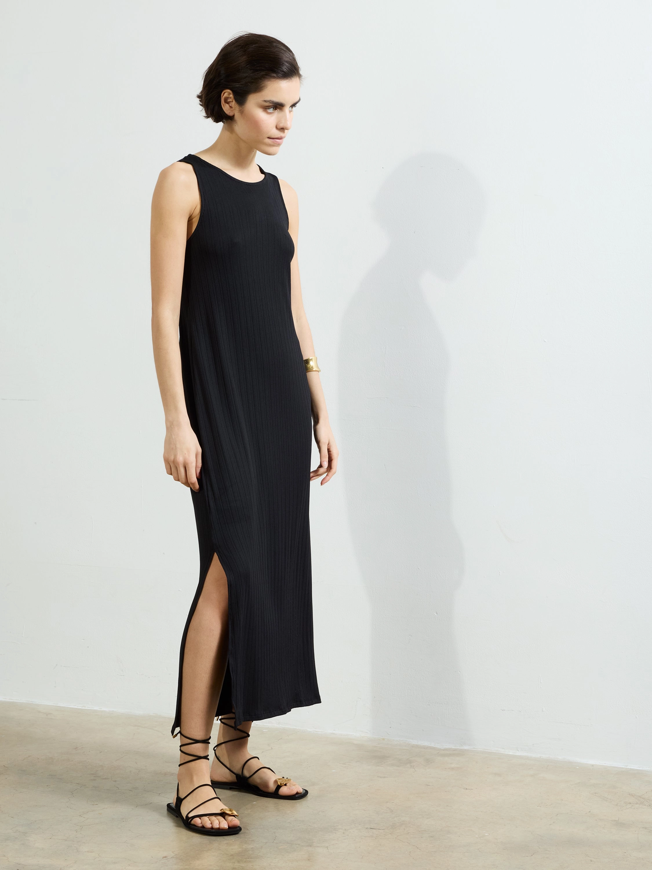 Gentle Aesthetic Daily Confidence Mia Textured Jersey Long Dress