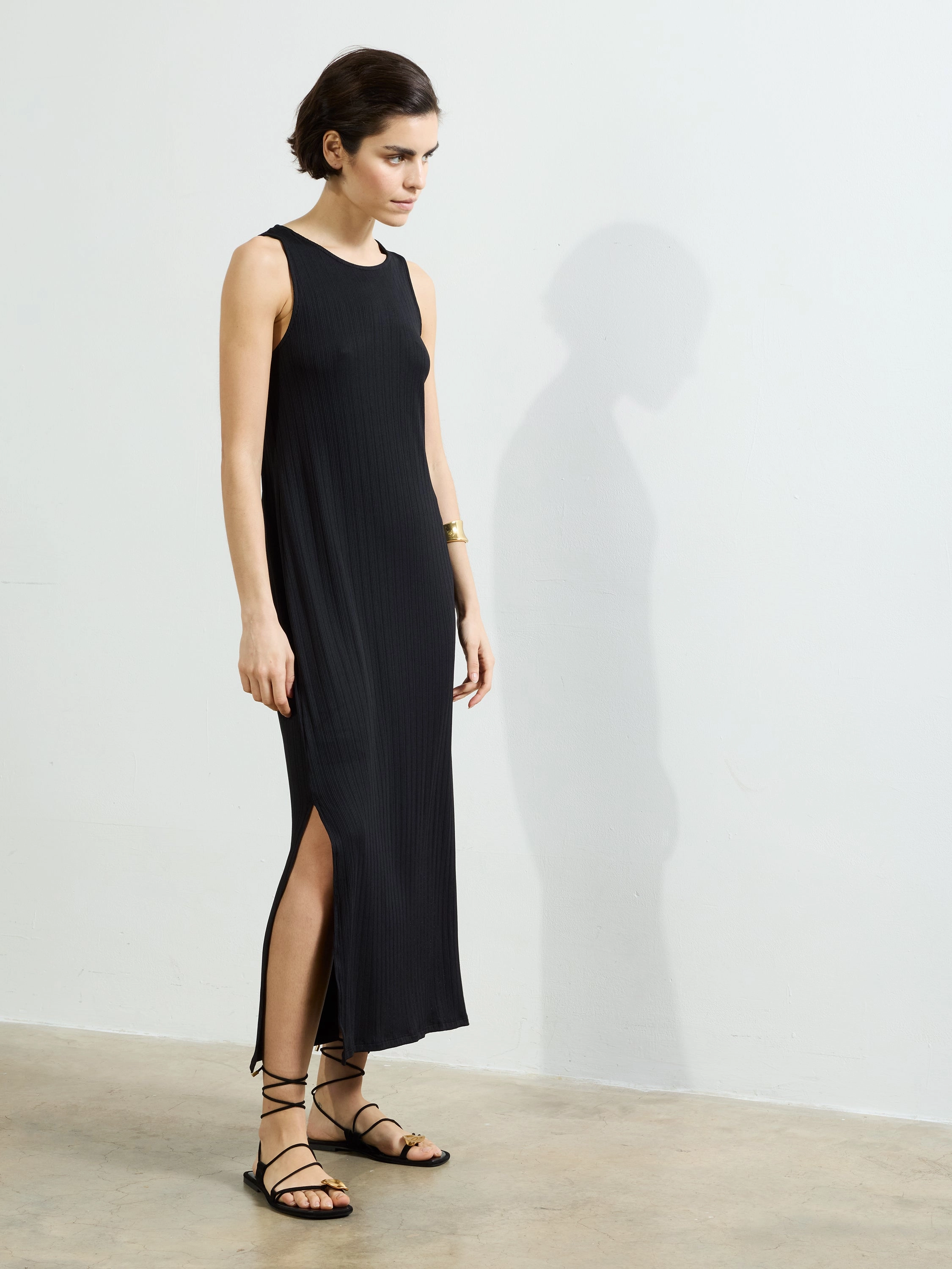 Mia Textured Jersey Long Dress Quiet Sweet