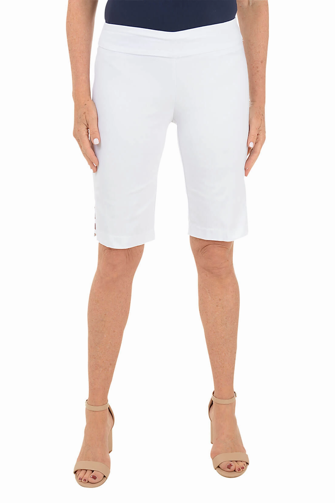 Everyday Active Active Look Lattice Hem Pull-On Bermuda Short
