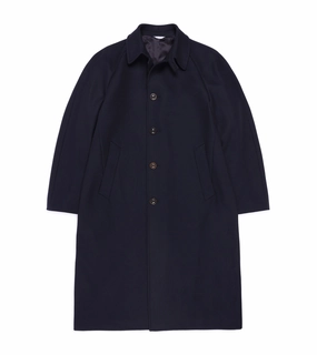 Boglioli Wool Tiroler Overcoat: Navy Water Resistant Coat