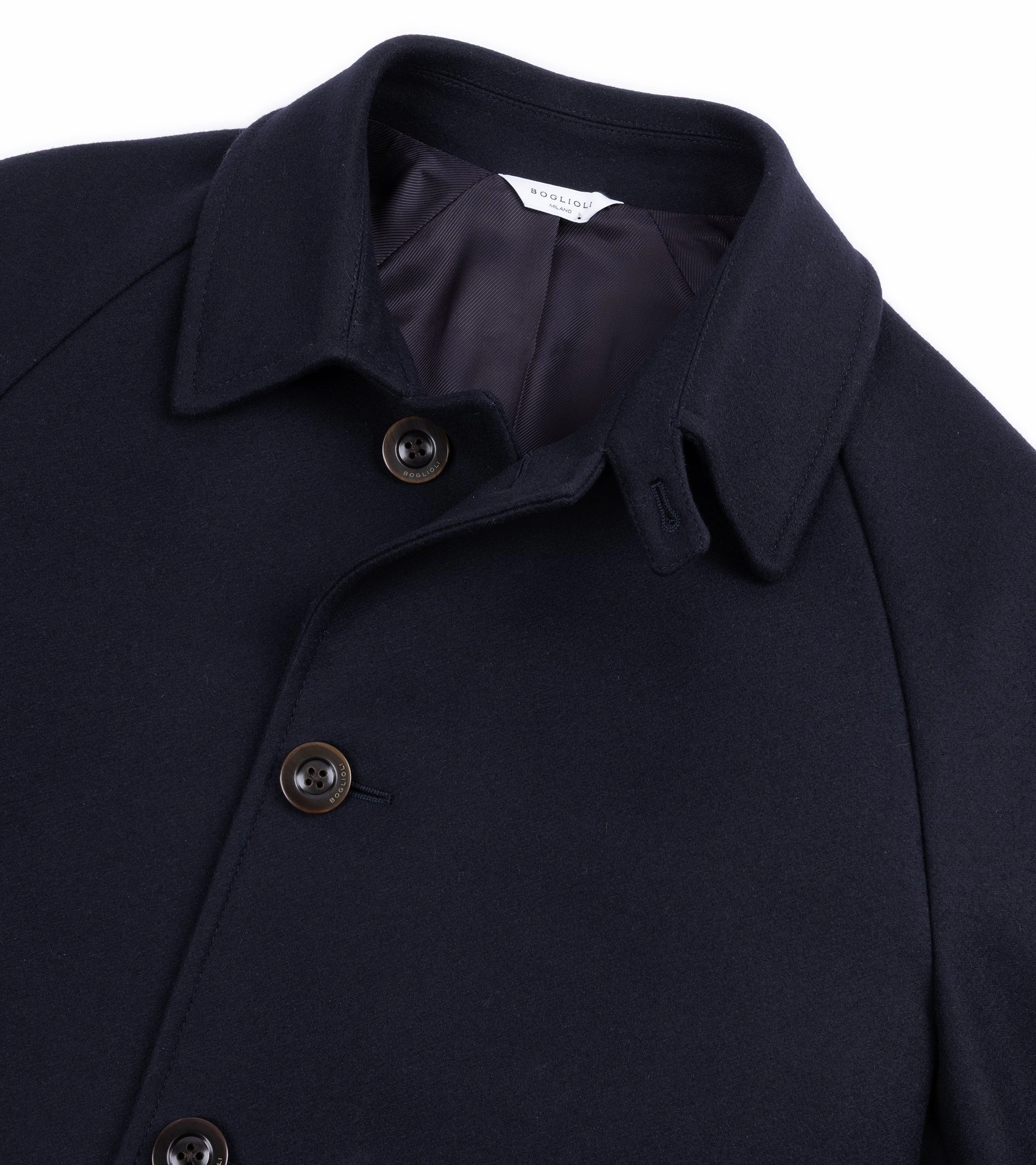 Boglioli Wool Tiroler Overcoat: Navy Mold resistant