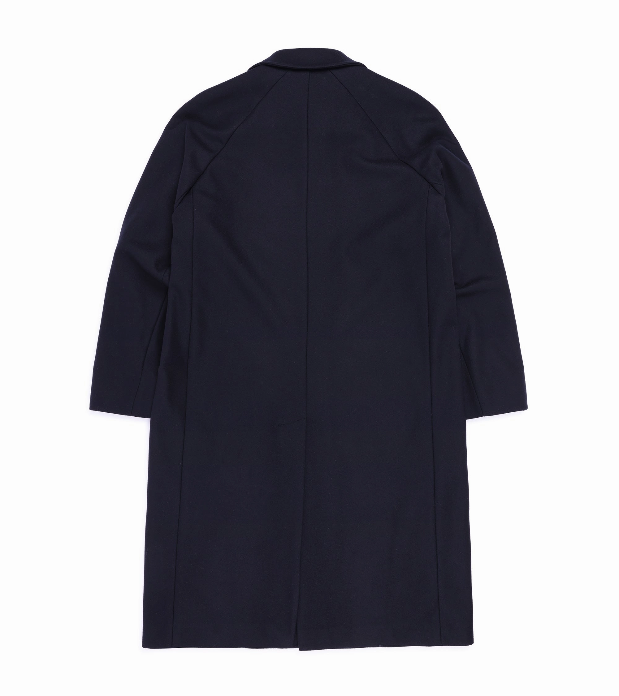 Boglioli Wool Tiroler Overcoat: Navy Sleek Outdoor Look Removable Hood