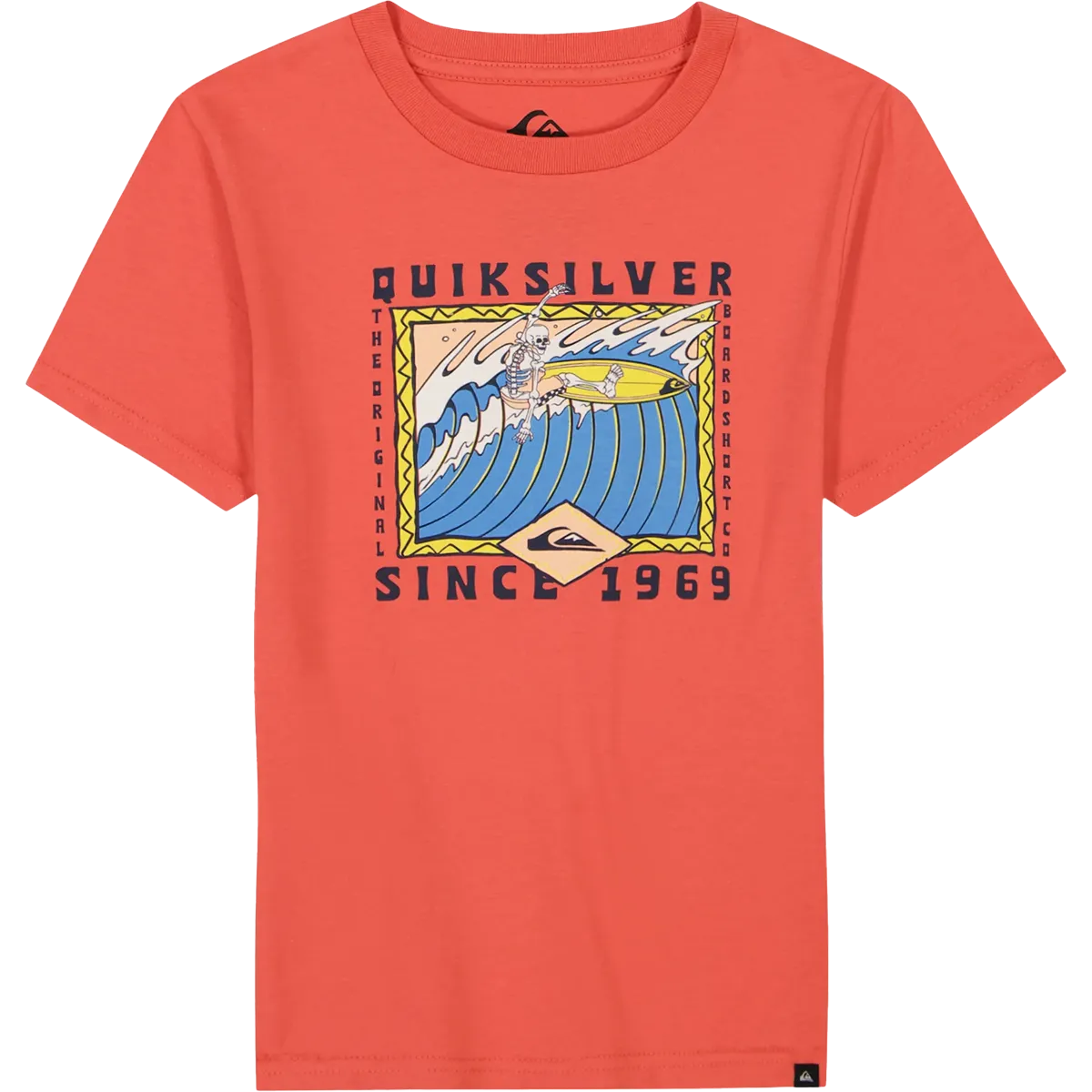 Relaxed Wear Fit Layered Style Youth Retro Skull Short Sleeve - Little Kids