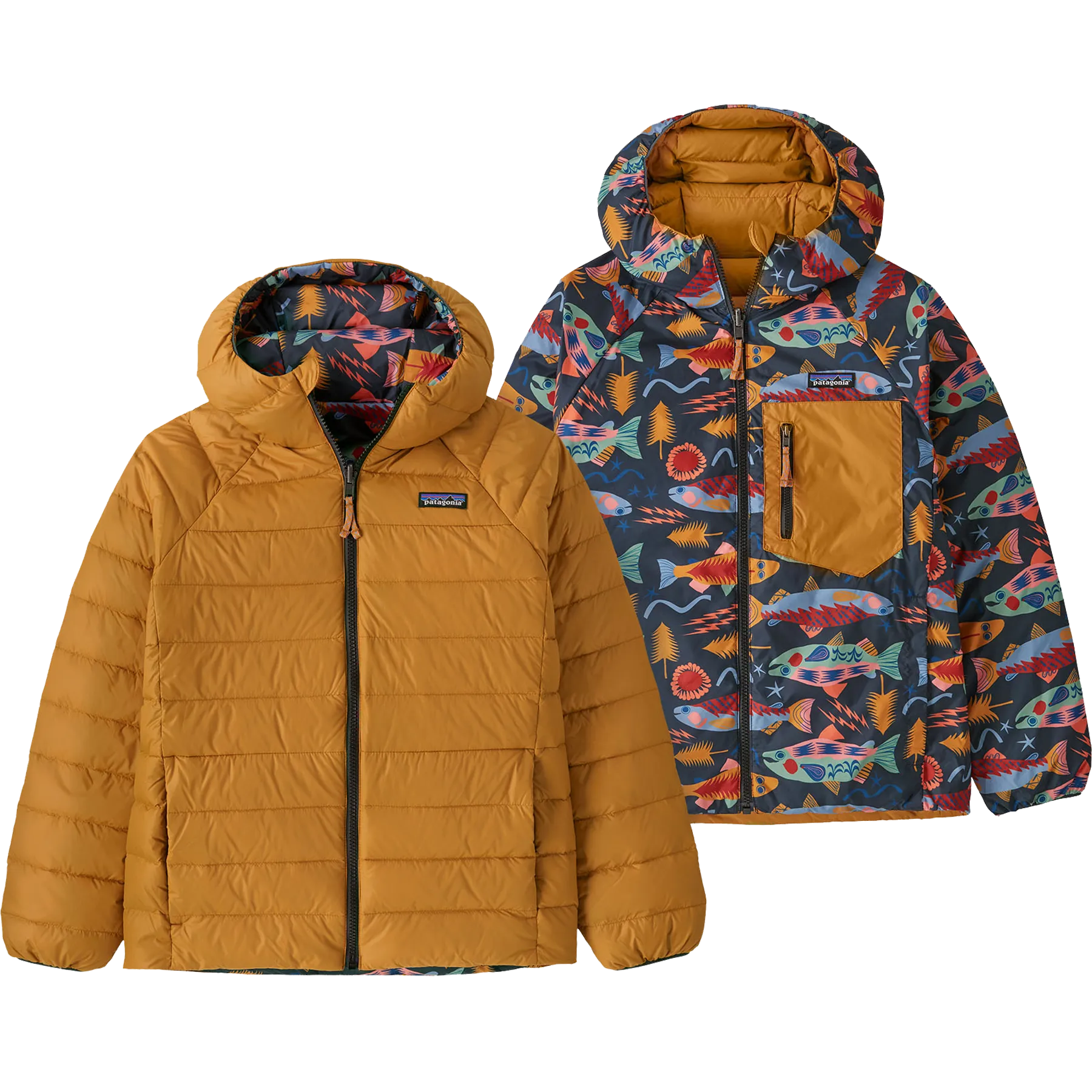 Youth Reversible Down Sweater Hoody Low Maintenance Flexible Design