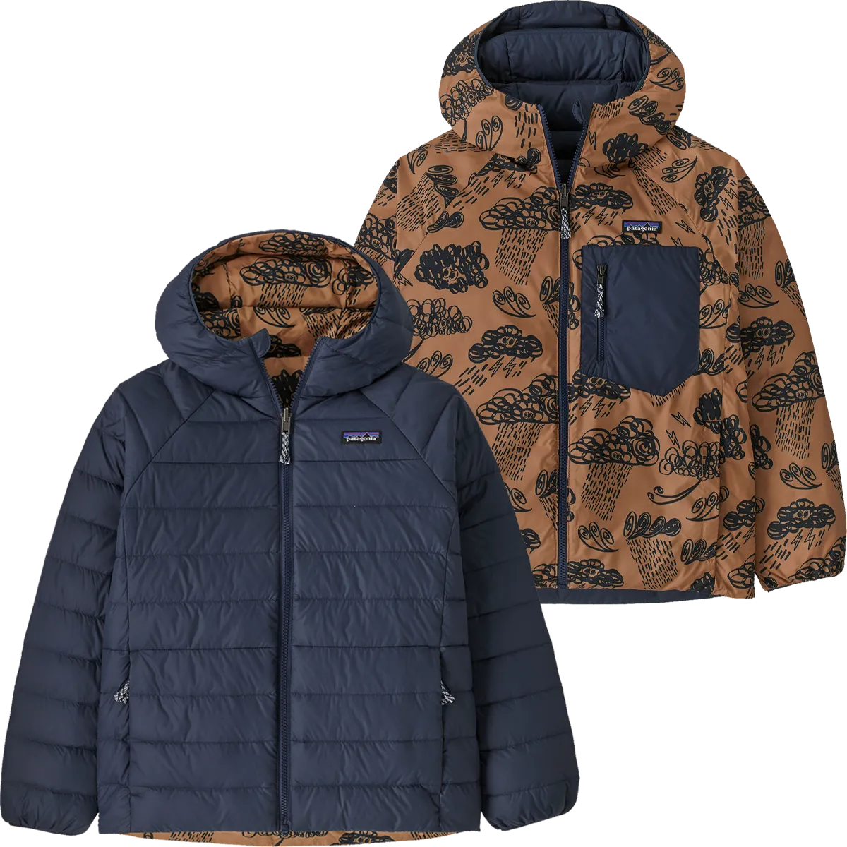 warm material Stylish-design Youth Reversible Down Sweater Hoody