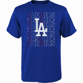 Casual Layer Wear Reinforced Hems Youth Dodgers Letterman Tee