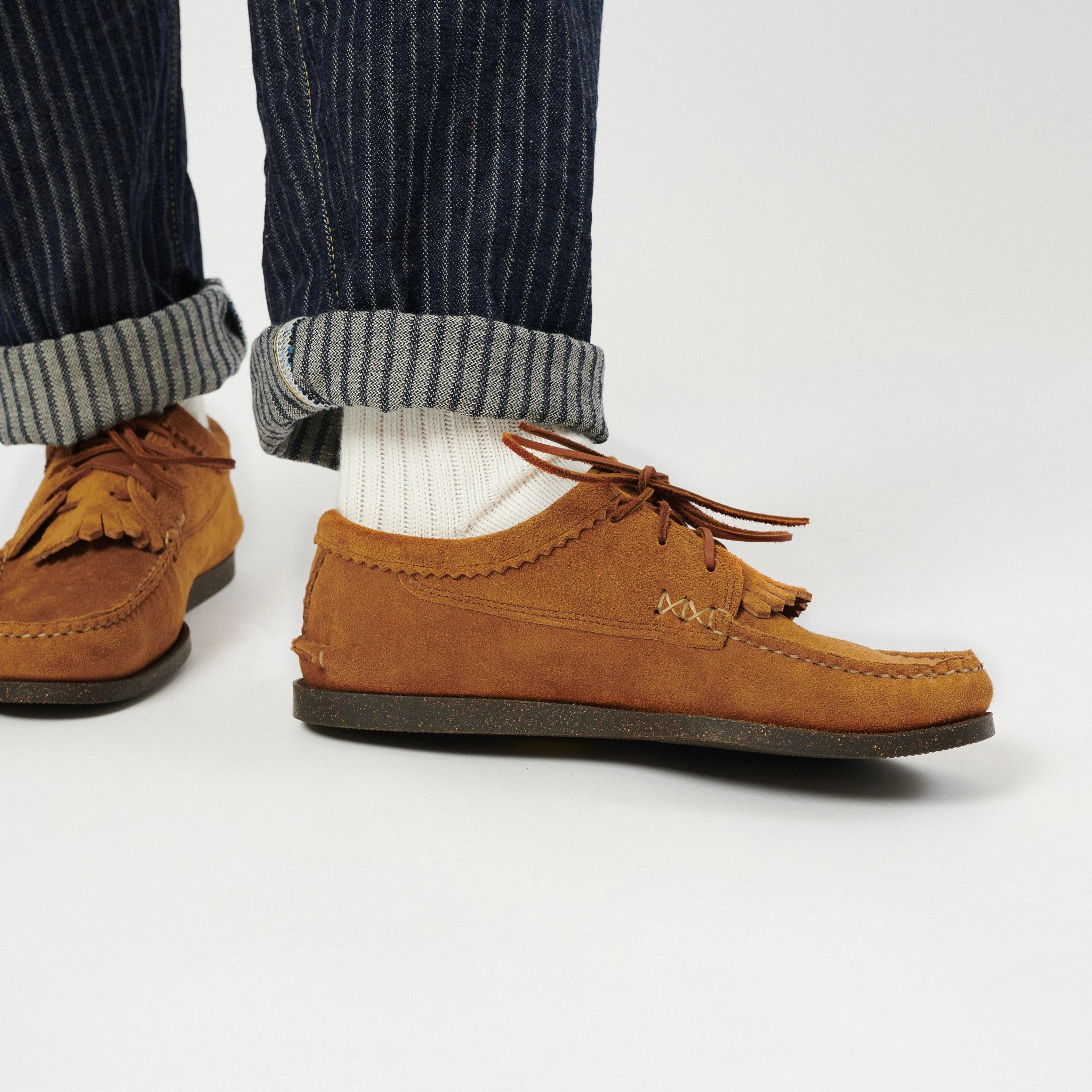 Yuketen Blucher w/ Kiltie Camp Sole Shoe - FO G Brown Cozy Day