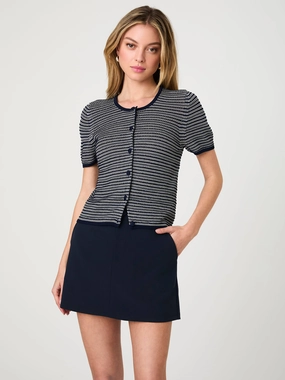 Laidback Mood Travel Casual Wear Zigzag Stripe Knit Cardigan